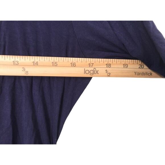 Motherhood Maternity Dress Size M Blue Stretch Side Ruched Bodycon Crew Neck - Picture 9 of 10